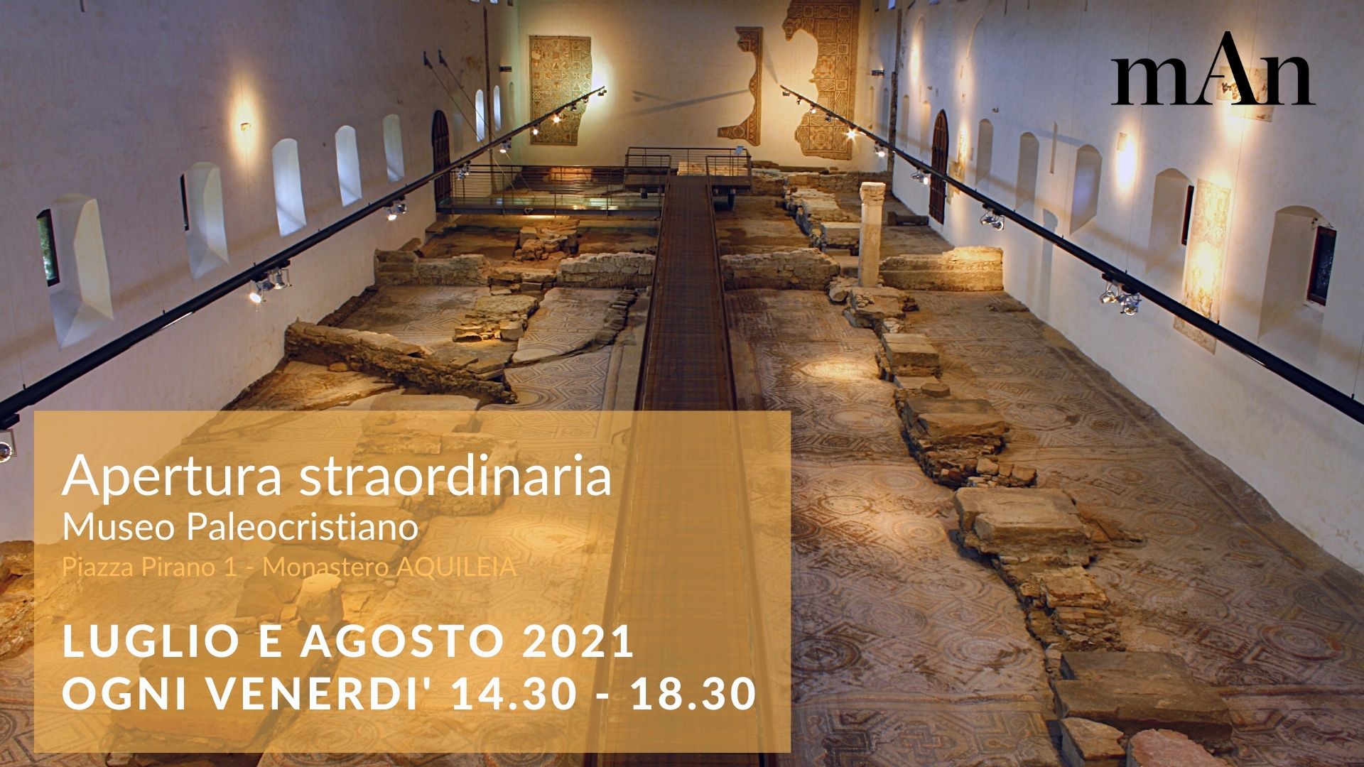 APERTURE STRAORDINARIE MUSEO PALEOCRISTIANO